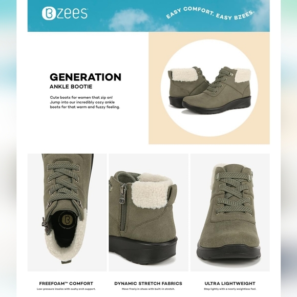 Bzees LifeStride Womens Ankle Boot 8M - Picture 2 of 4